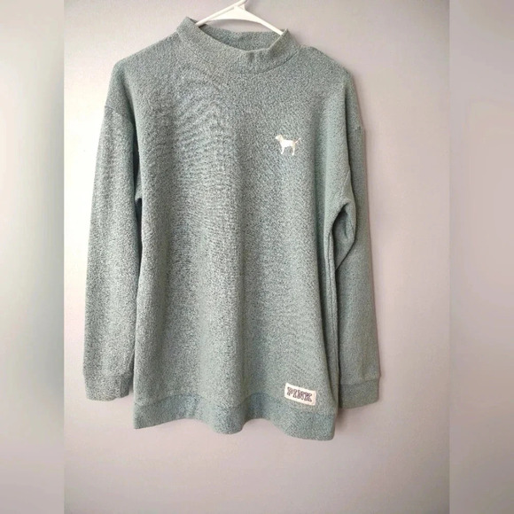Pink Victoria's Secret Stadium cozy pullover XS oversized soft seafoam green - Picture 1 of 6